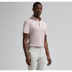 G/FORE Mens Technical Cotton Blend SS Golf Polo Shirt In Blush Pink Size XLarge